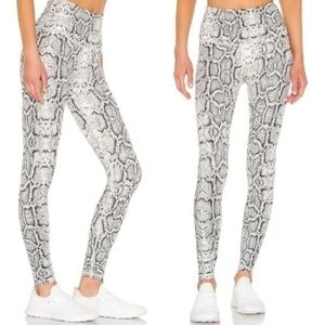 Varley Snake Print Leggings - Black and White